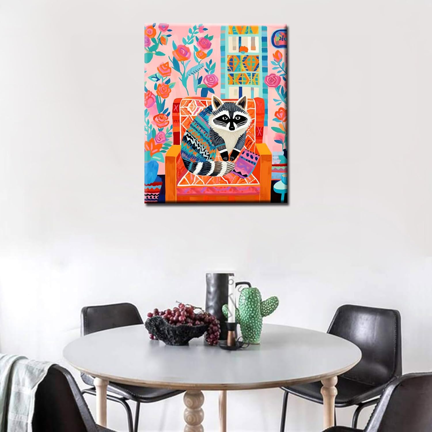tucocoo-paint-by-numbers-raccoon-on-chair-bild-40x50cm-tiere image 3