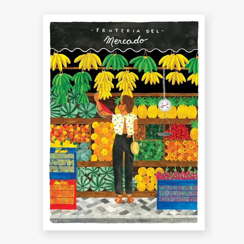 all-the-ways-to-say-fruteria-poster-obstmarkt-k-che-aquarell image 1