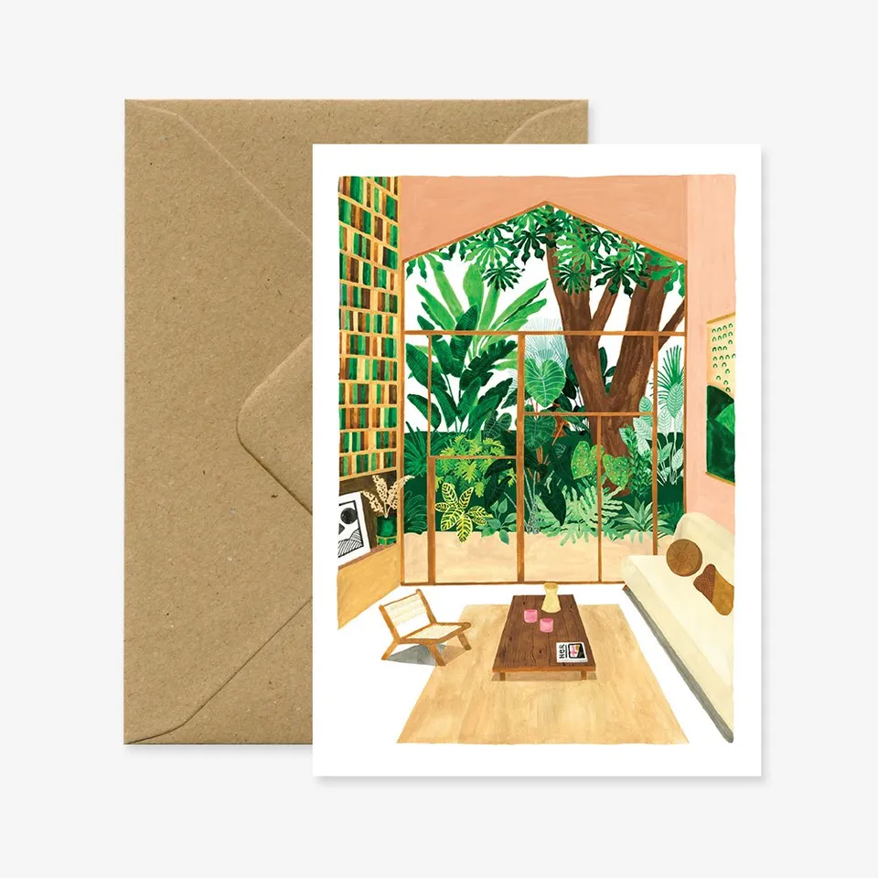 all-the-ways-to-say-inside-out-house-gru-karte-a6-botanisch image 1