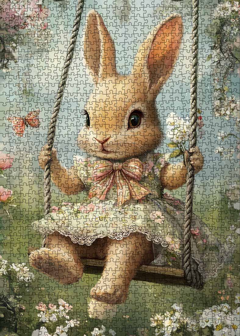 tucocoo-easter-bunny-in-a-dress-puzzle-1000-teile-ostern image 2