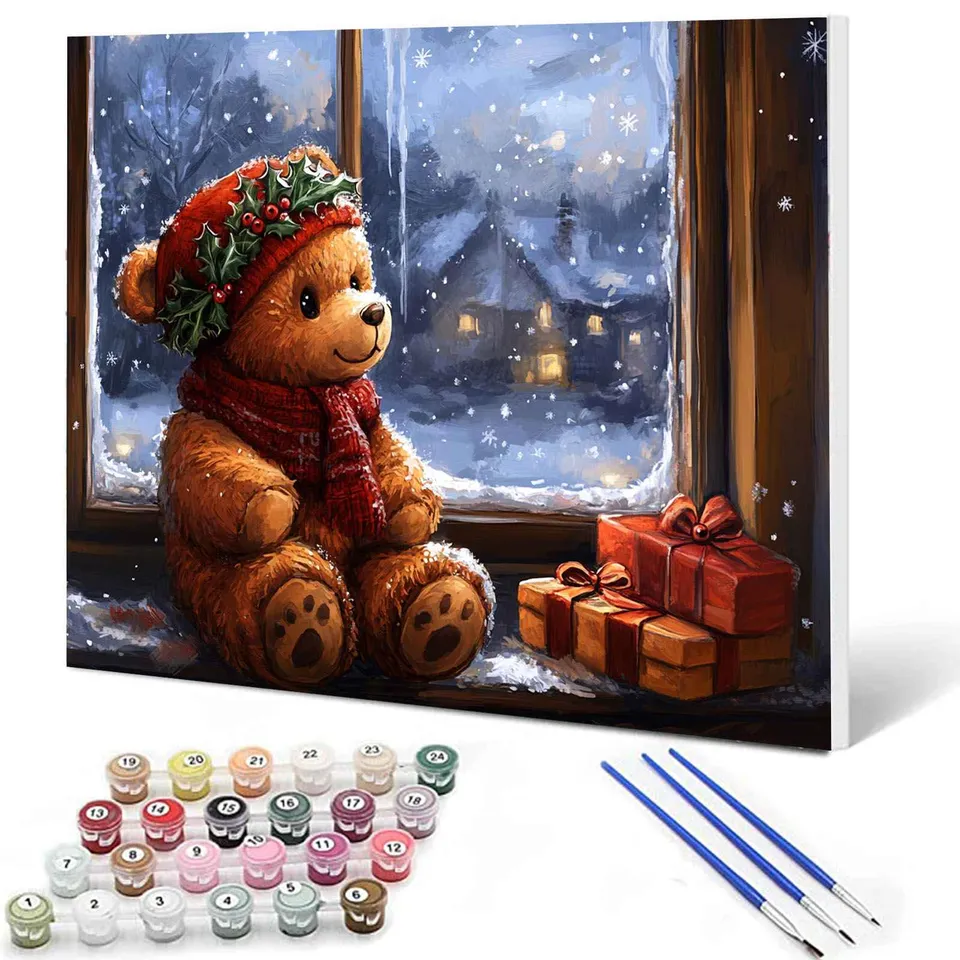 tucocoo-teddy-bears-malen-nach-zahlen-40x50-weihnachten image 1