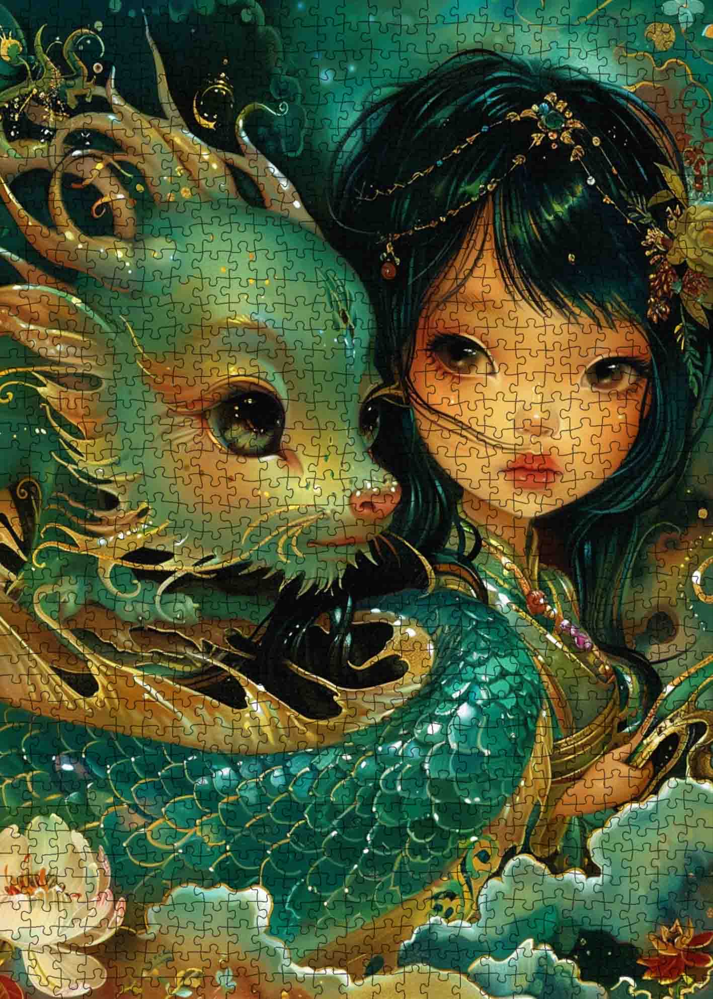 tucocoo-girl-dragon-puzzle-1000-teile-fantasy-m-dchen image 2