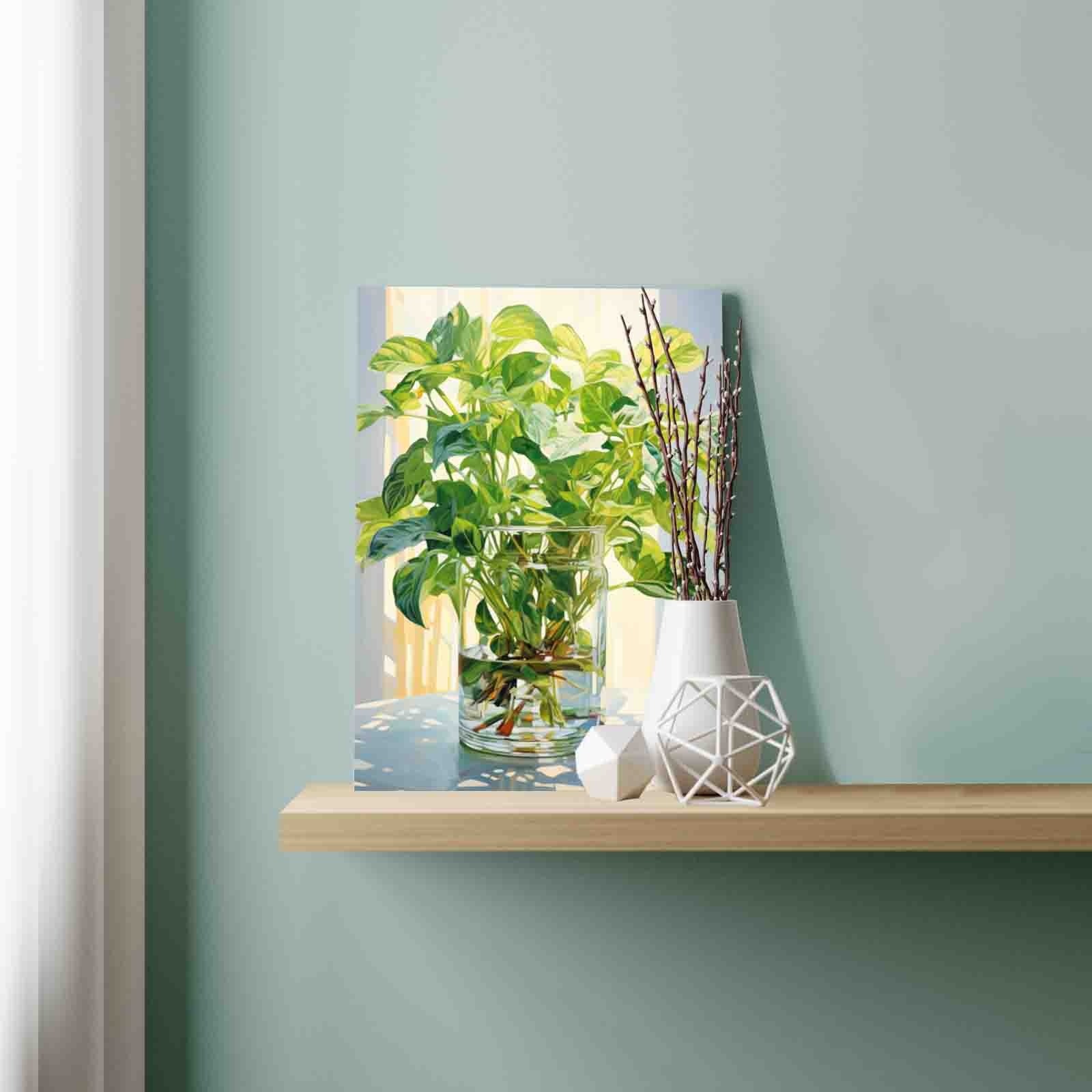 tucocoo-paint-by-numbers-gr-ne-bl-tter-malen-nach-zahlen-40x50 image 3