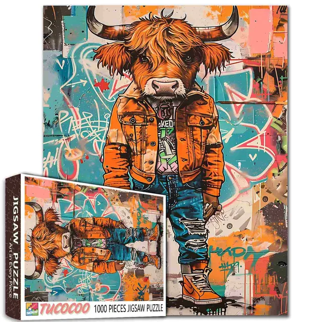 tucocoo-jigsaw-street-style-bull-puzzle-1000-teile image 1