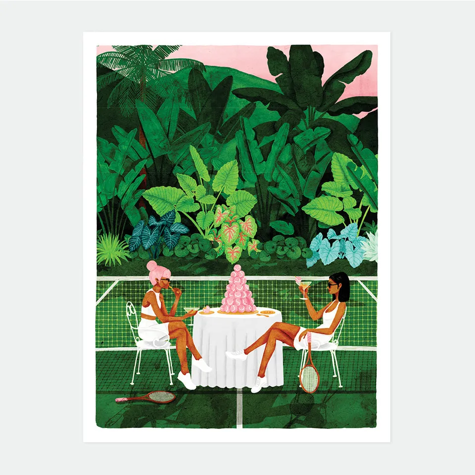 all-the-ways-to-say-tennis-court-poster-medium-29-7-x-39-7-cm image 1