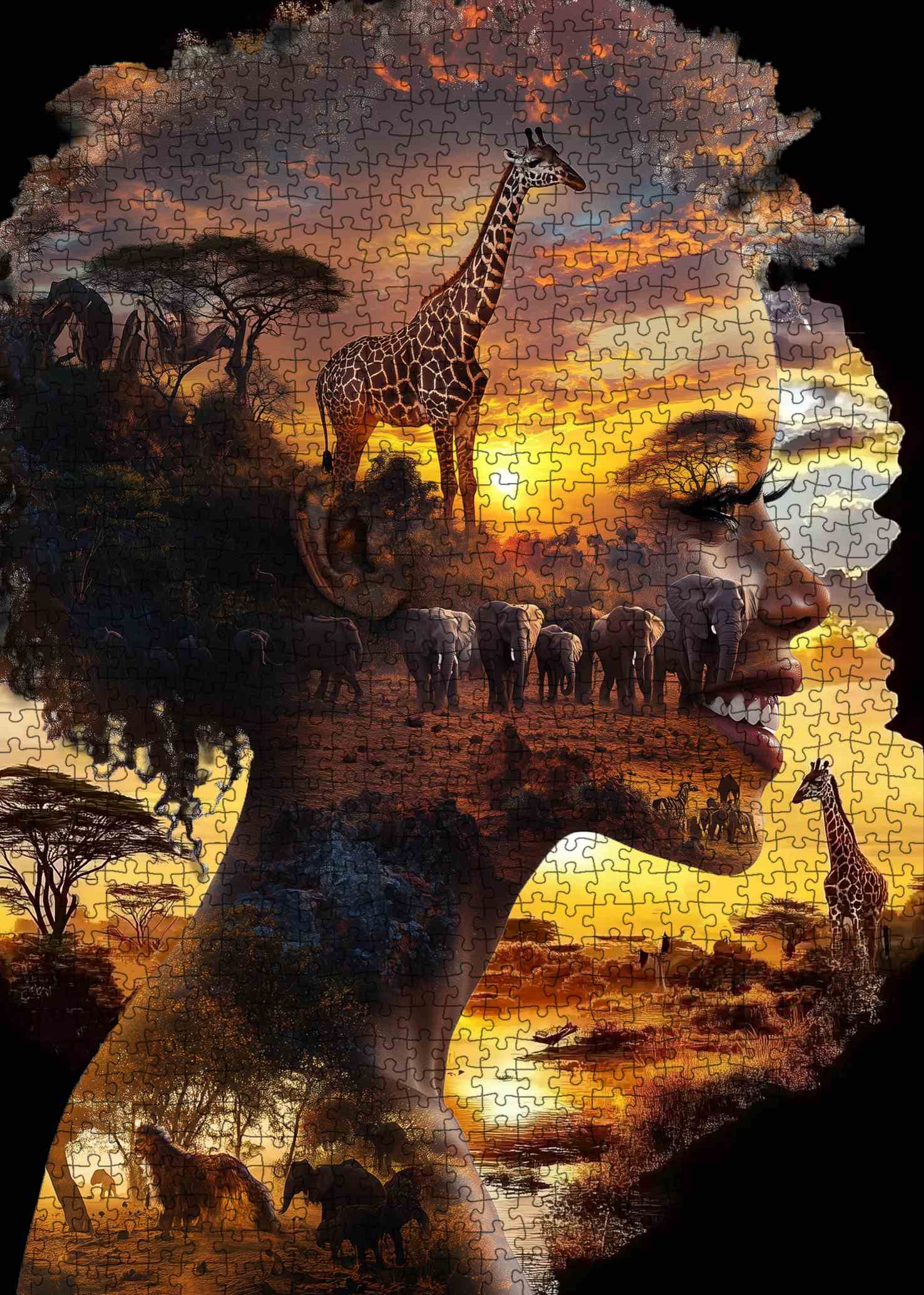tucocoo-jigsaw-african-sunset-puzzle-1000-teile-safari image 2