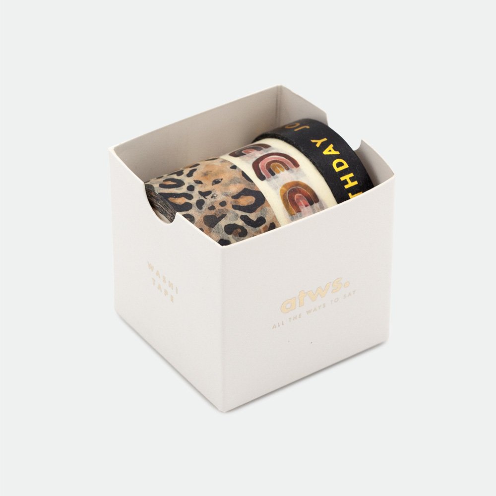 all-the-ways-to-say-leopard-washi-tape-set-3-rollen-gold image 2