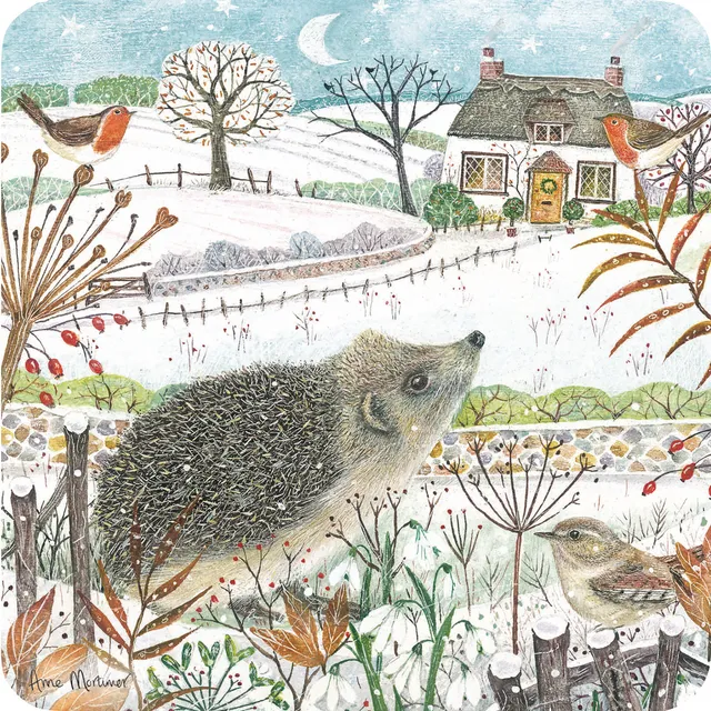 otter-house-christmas-country-hedgehogs-weihnachtskarten-10er-pack-igel image 1
