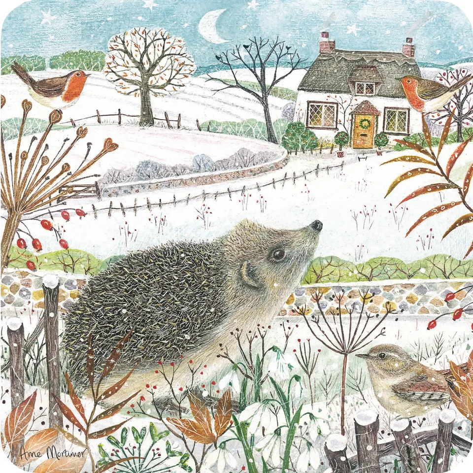 otter-house-christmas-country-hedgehogs-weihnachtskarten-10er-pack-igel image 1