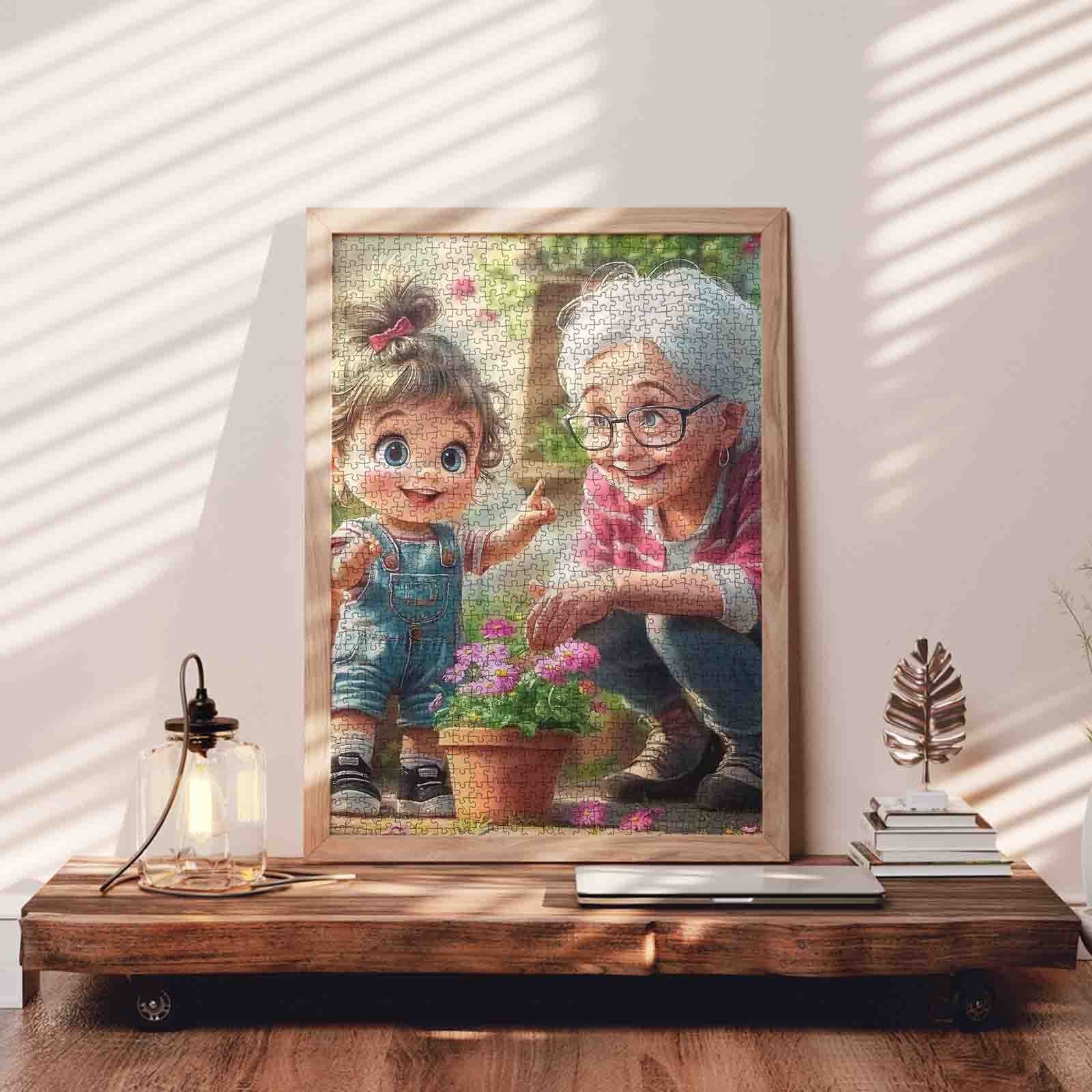 tucocoo-grandma-and-granddaughter-gardening-puzzle-1000-teile-garten image 3