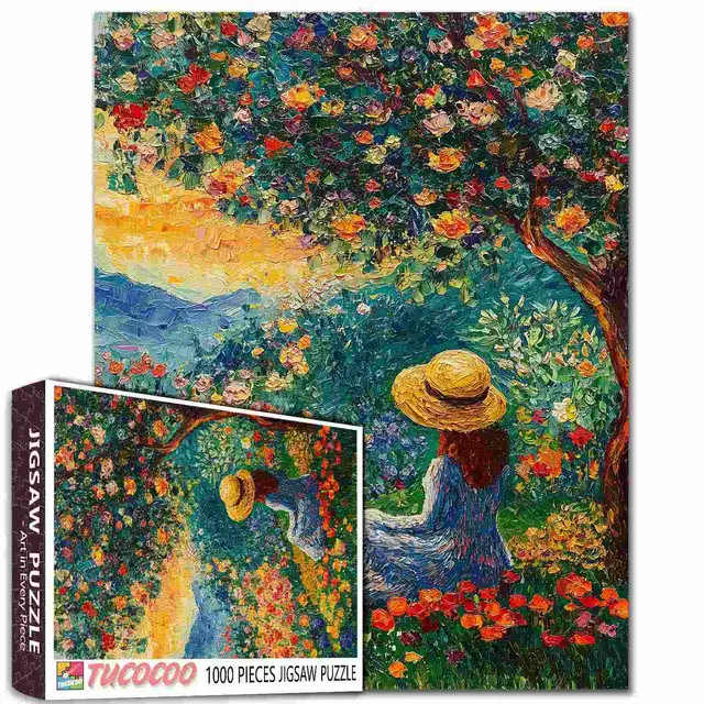 tucocoo-jigsaw-serene-garden-view-puzzle-1000-teile-garten image 1