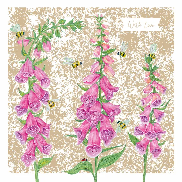 otter-house-aurelia-foxgloves-gru-karte-blumen-goldfolie image 1