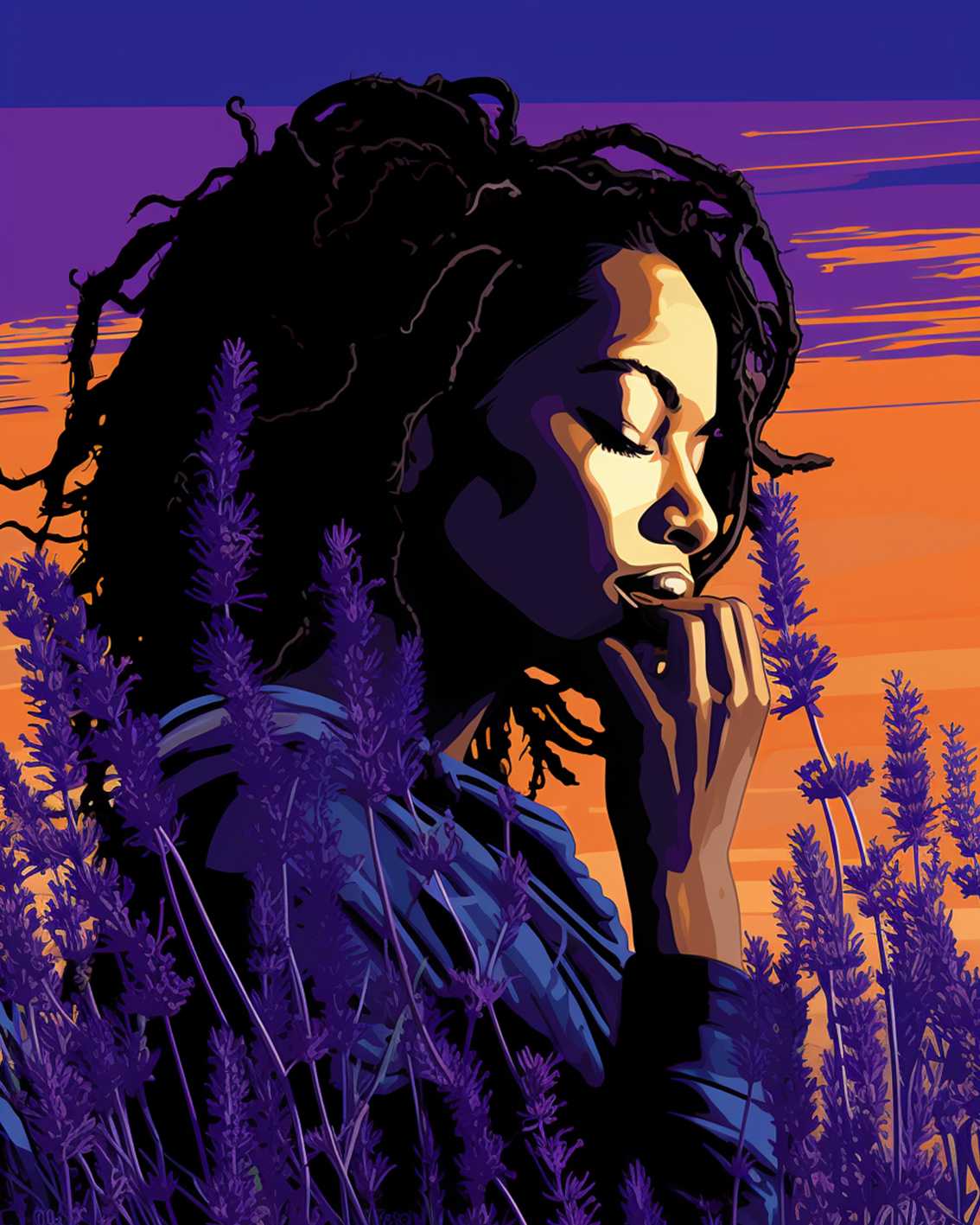 tucocoo-paint-by-numbers-lavender-sunset-malen-nach-zahlen-40x50 image 2