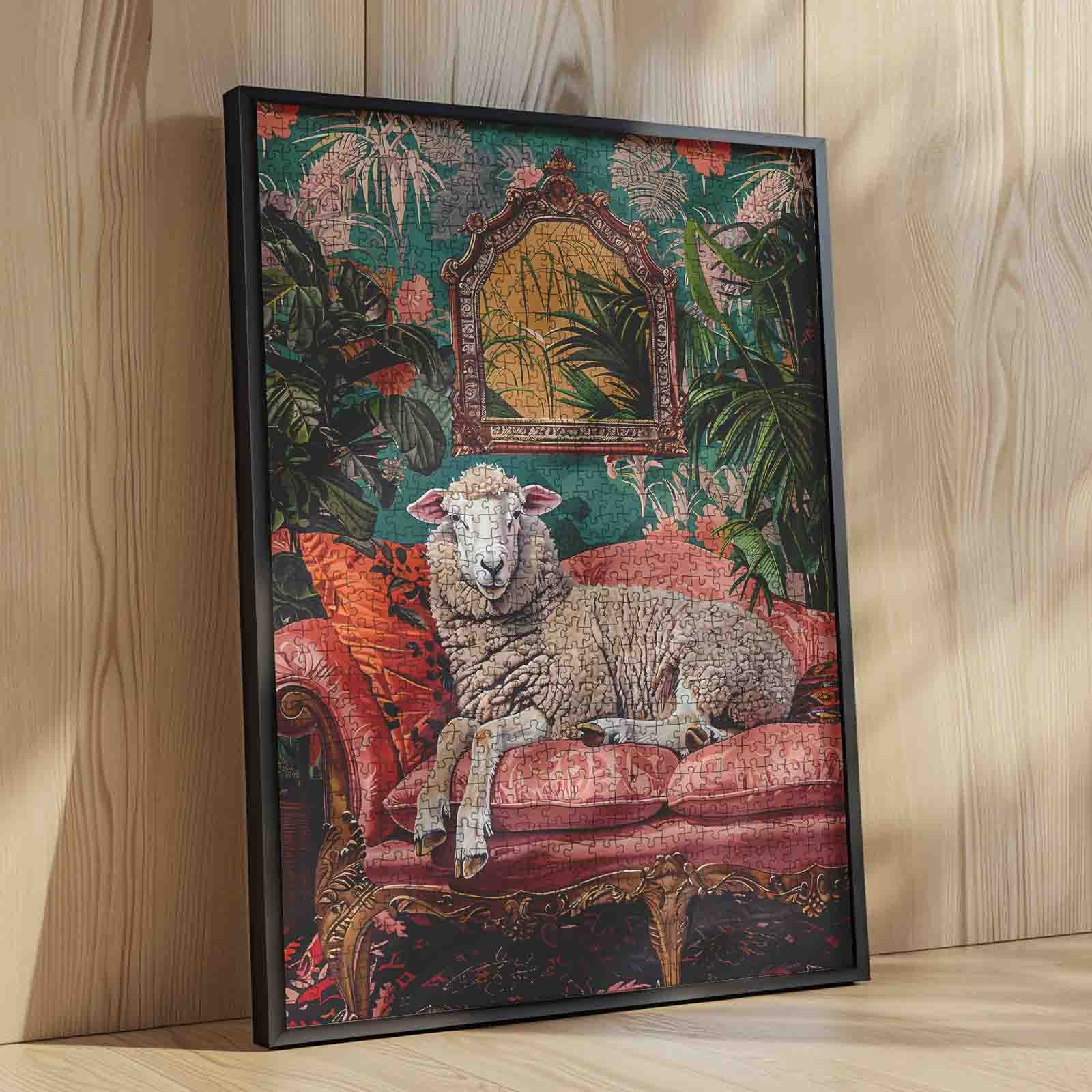 tucocoo-elegant-sheep-tropical-lounge-puzzle-1000-teile-tiere image 4