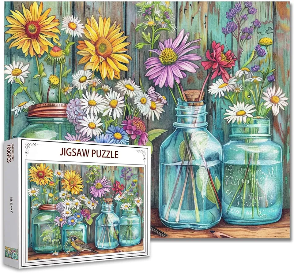 tucocoo-wildflowers-daisies-puzzle-1000-teile-blumen image 1