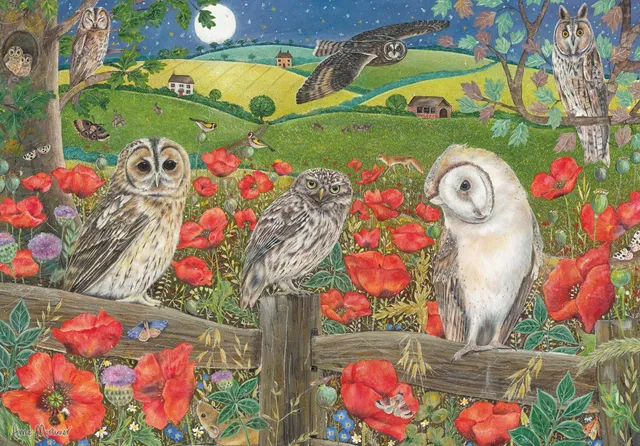 otter-house-owls-in-poppy-fields-puzzle-500-teile-eulen image 1