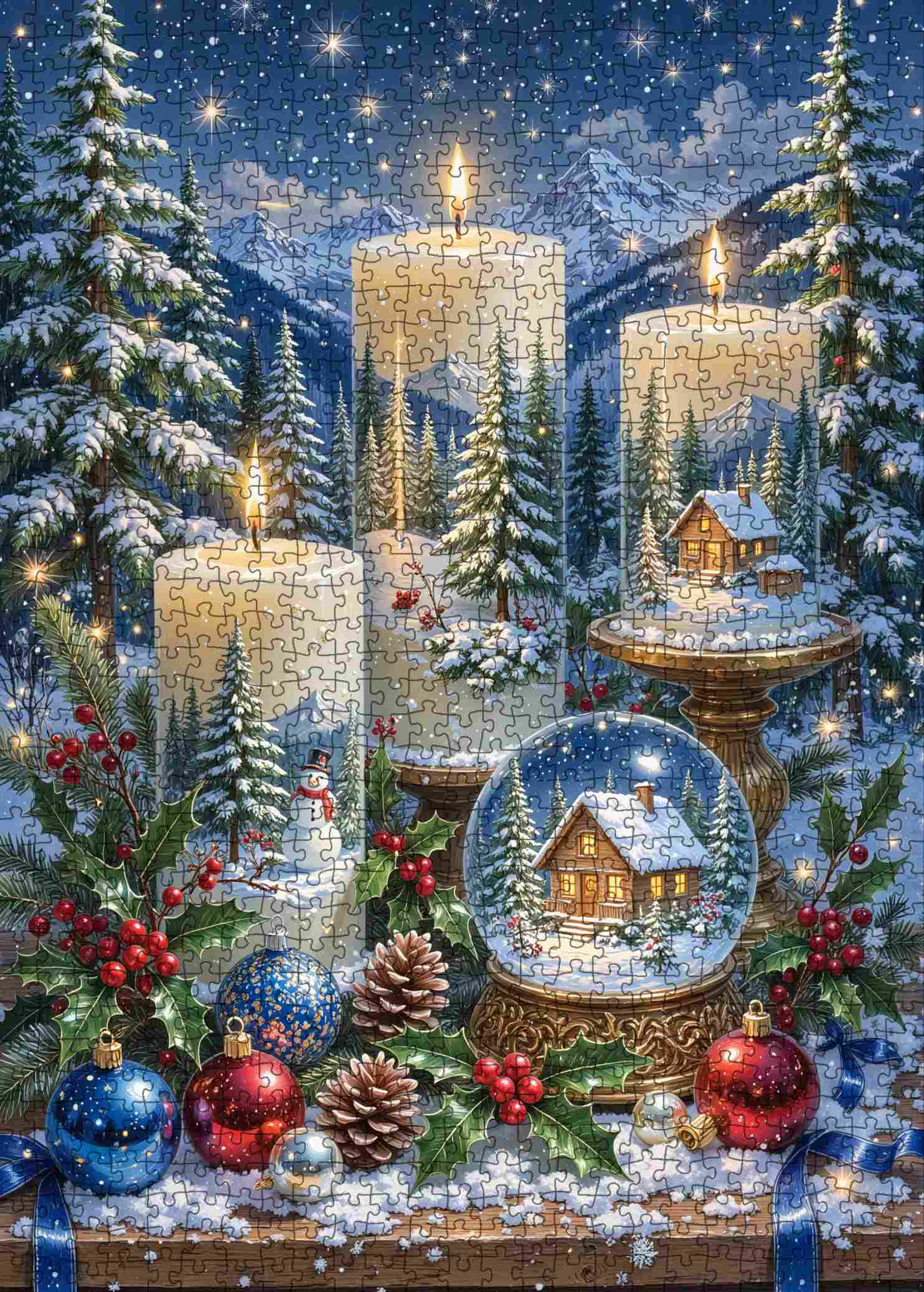 tucocoo-cozy-christmas-candle-forest-puzzle-1000-teile-weihnachten image 2