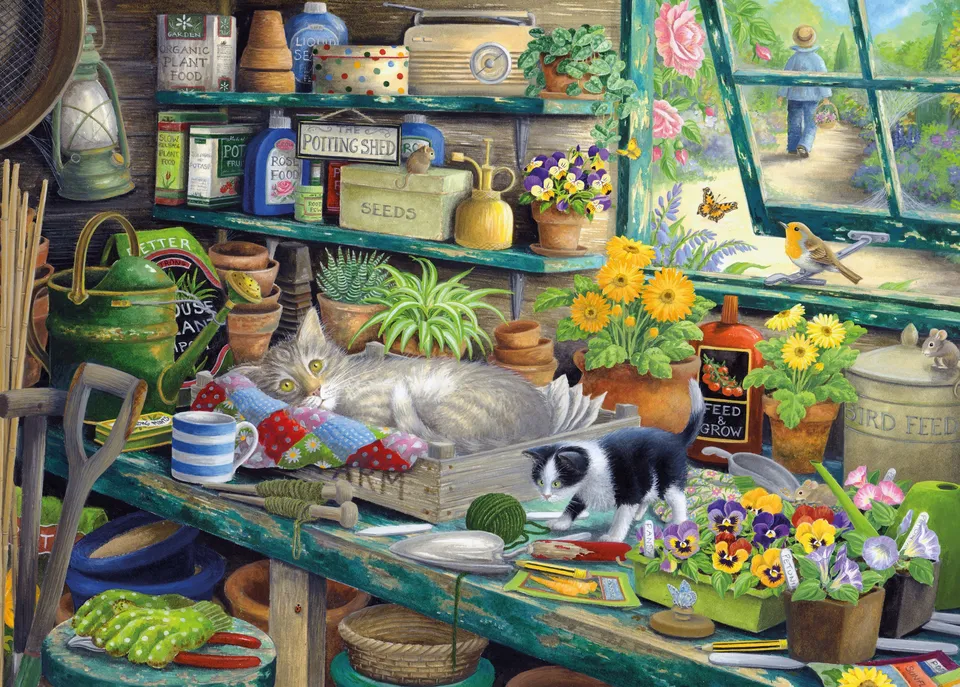 otter-house-cats-hideaway-puzzle-1000-teile-katzen image 1