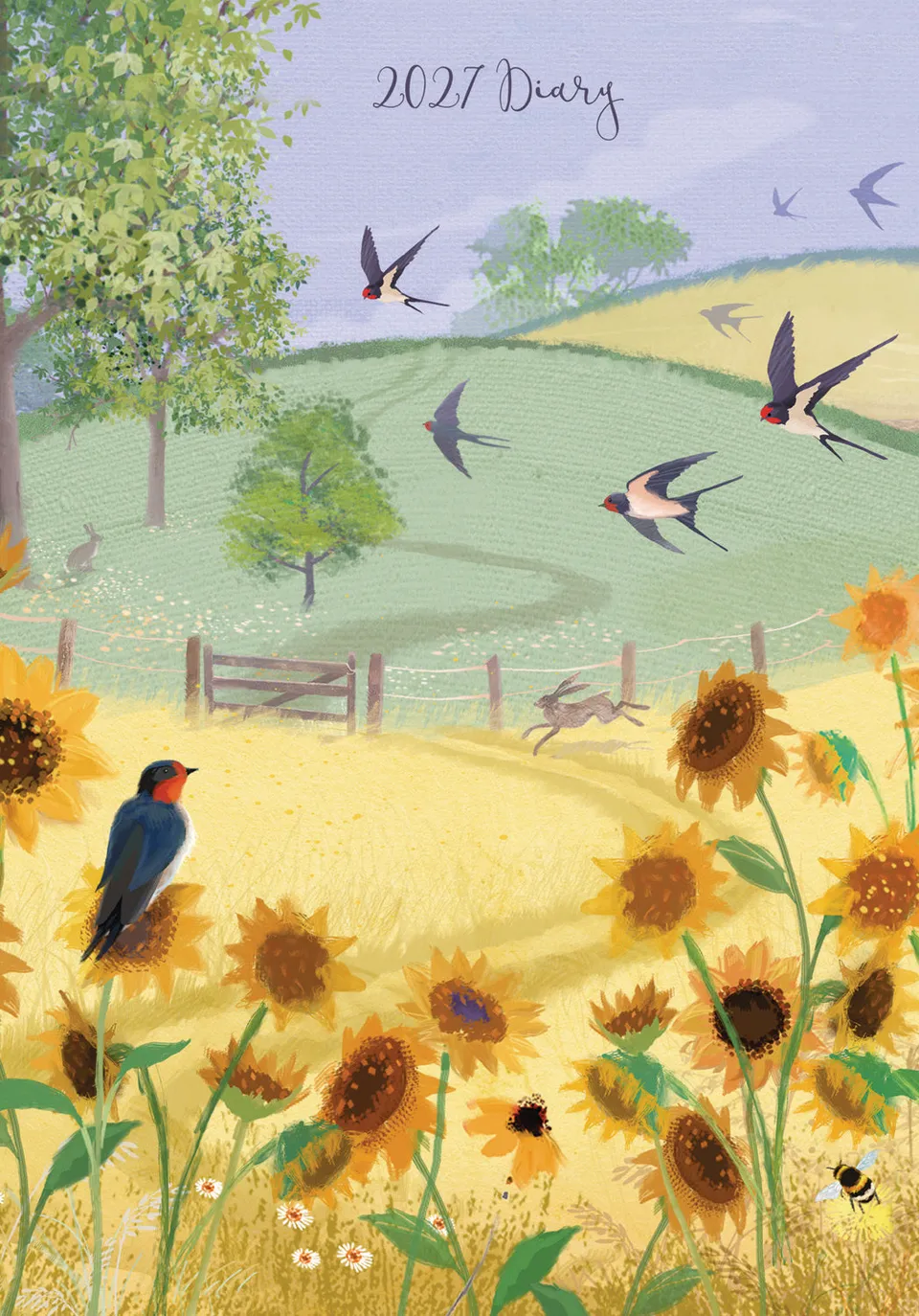 otter-house-swallows-sunflowers-tagebuch-2027-a5-fashion image 1