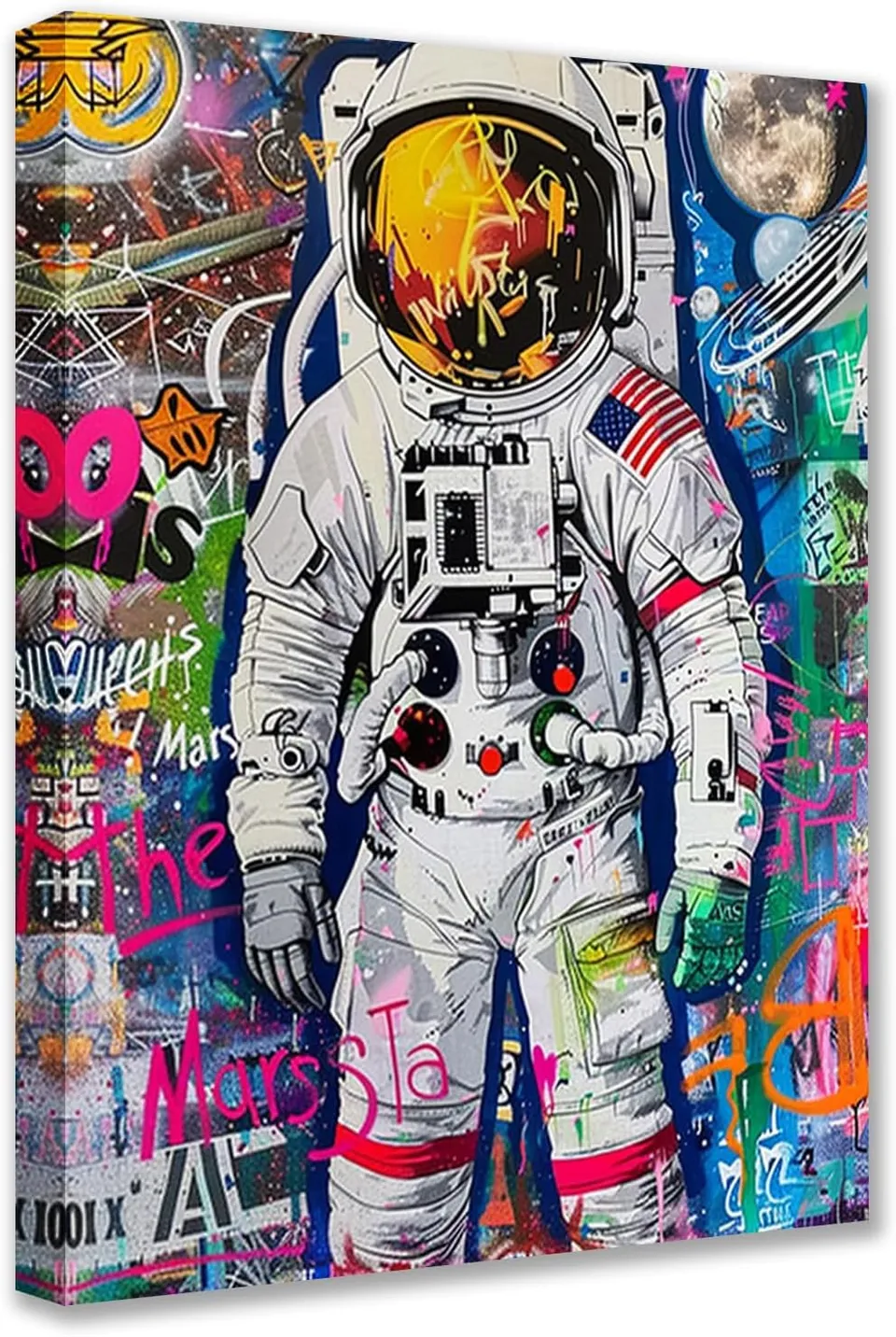 tucocoo-astronaut-canvas-leinwandbild-40x50cm-abstrakt image 1
