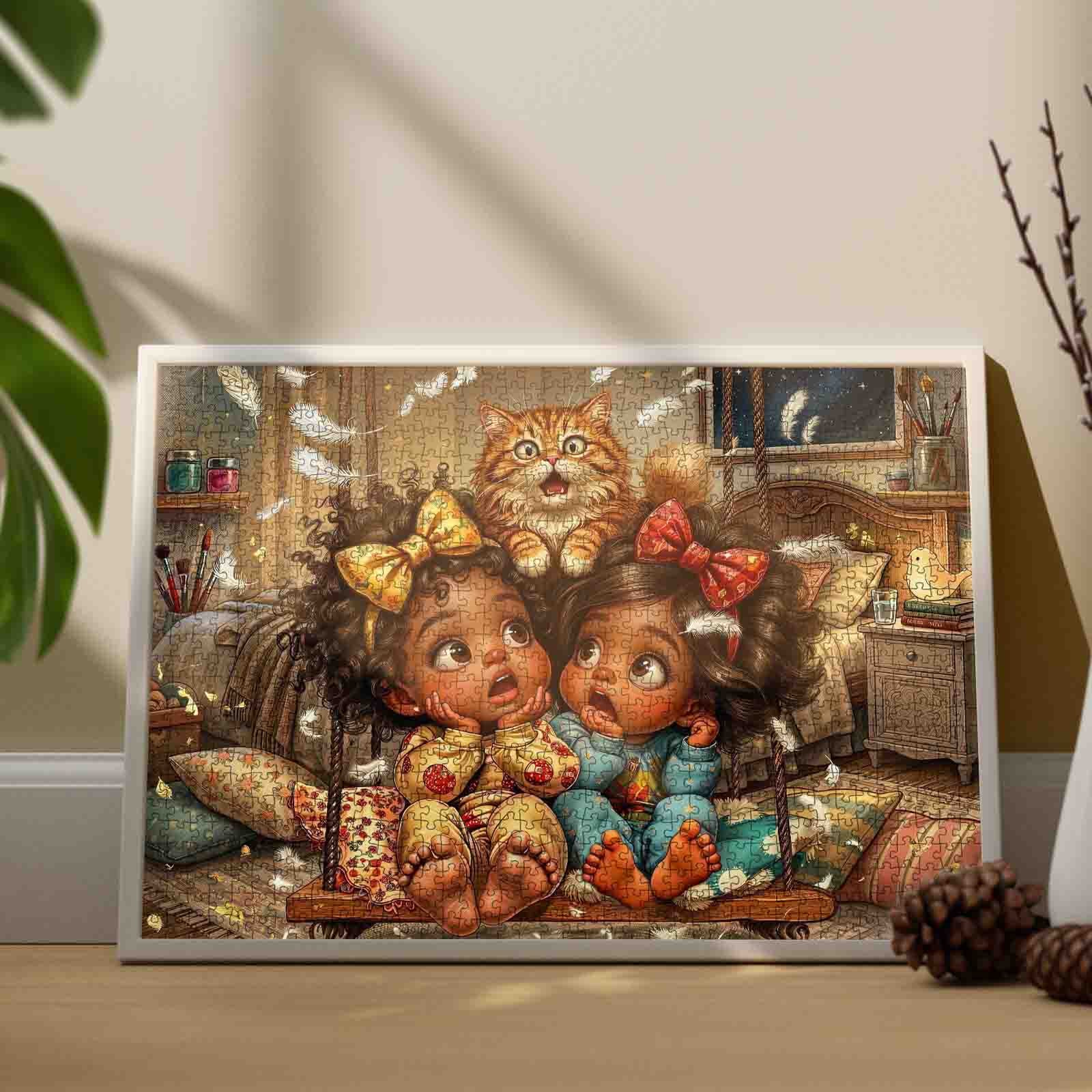 tucocoo-jigsaw-cozy-pillow-fight-girls-puzzle-1000-teile image 3