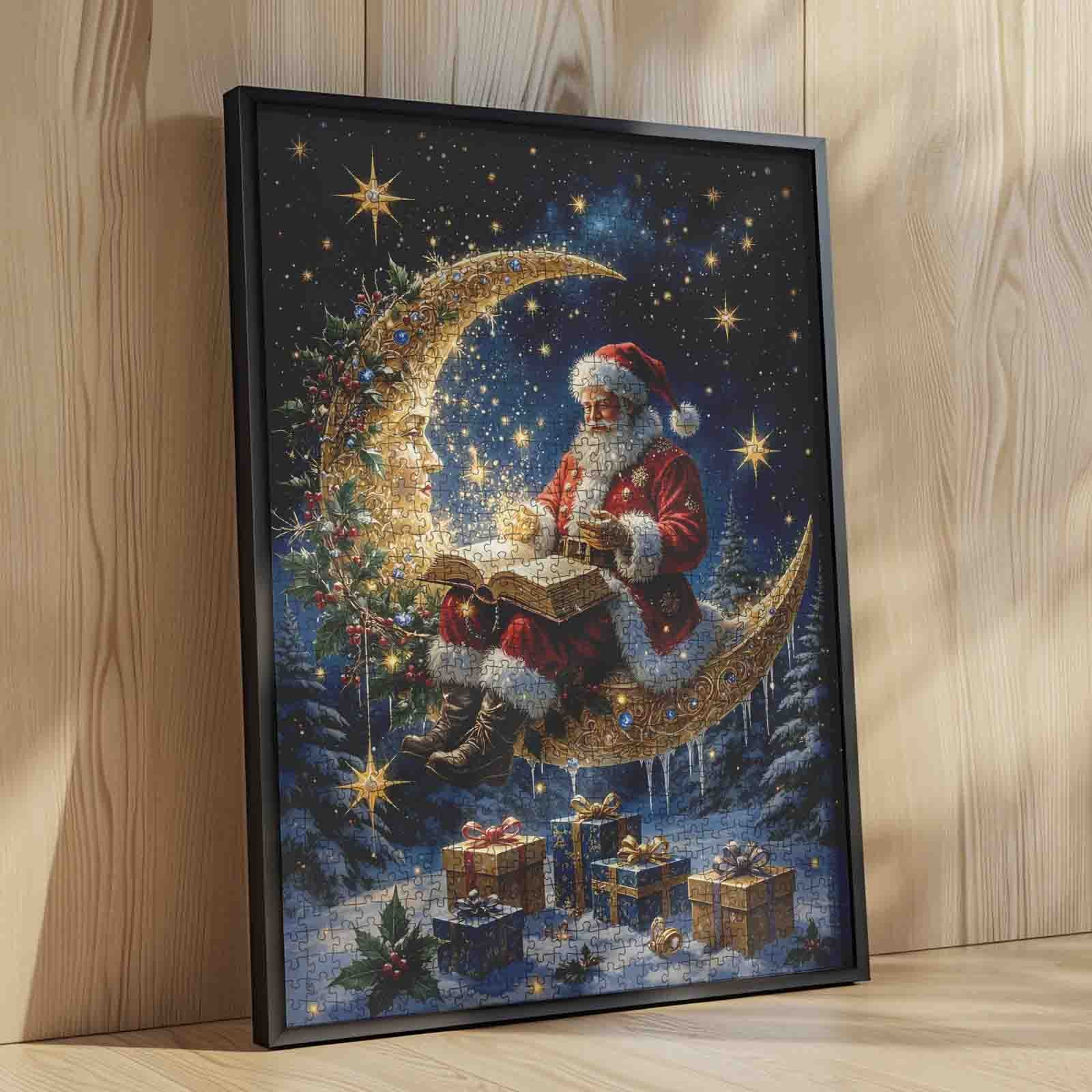 tucocoo-santa-on-crescent-moon-puzzle-1000-teile-weihnachten image 4