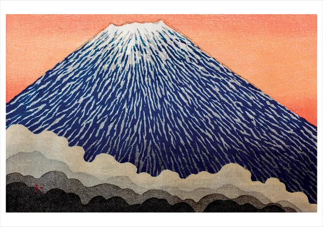 pomegranate-blank-notecards-ohtsu-mt-fuji-japan-klappkarte image 1