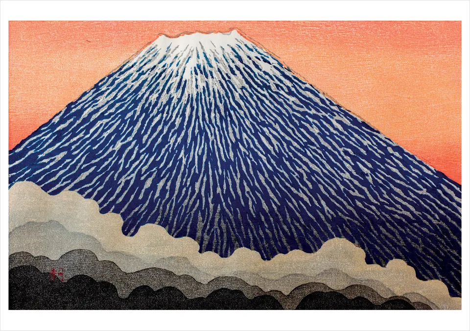 pomegranate-blank-notecards-ohtsu-mt-fuji-japan-klappkarte image 1