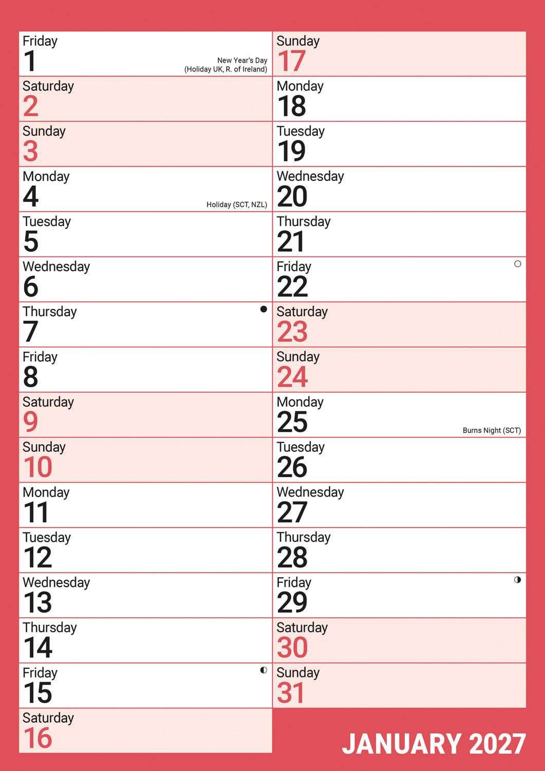 otter-house-red-black-wandkalender-2027-a4-monat image 1
