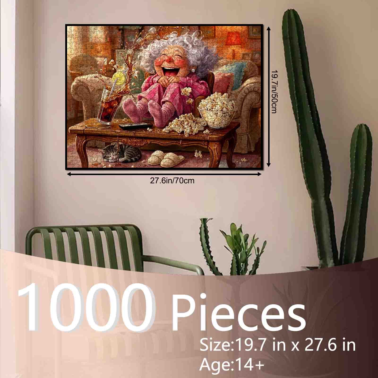 tucocoo-jigsaw-puzzles-laughing-grandma-puzzle-1000-teile-filmabend image 5