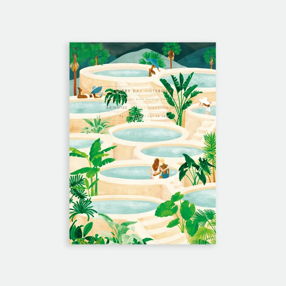 all-the-ways-to-say-natural-spa-notebook-a5-notizbuch-goldfolie image 1