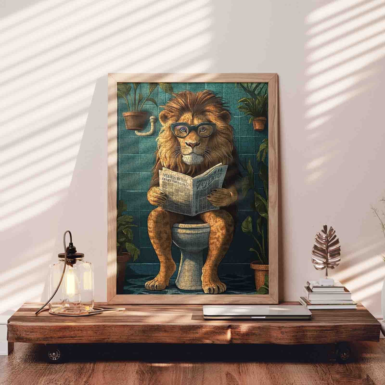 tucocoo-reading-lion-in-bathroom-puzzle-1000-teile-l-we image 3