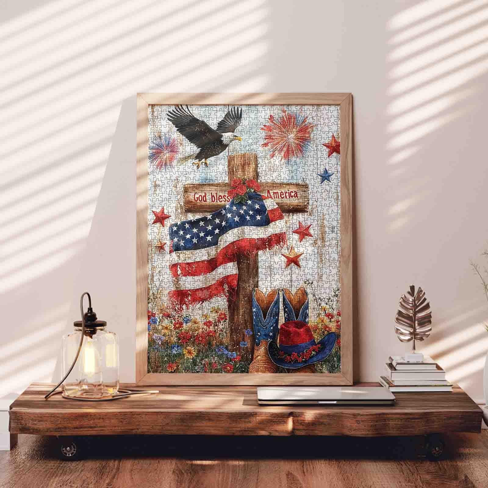 tucocoo-god-bless-america-puzzle-1000-teile-kreuz image 3