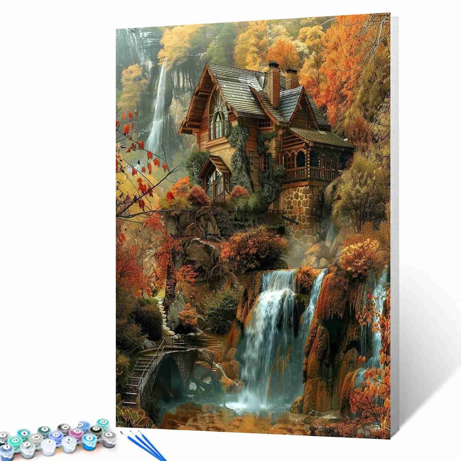tucocoo-autumn-mountain-retreat-malen-nach-zahlen-h-tte-40x50cm image 1