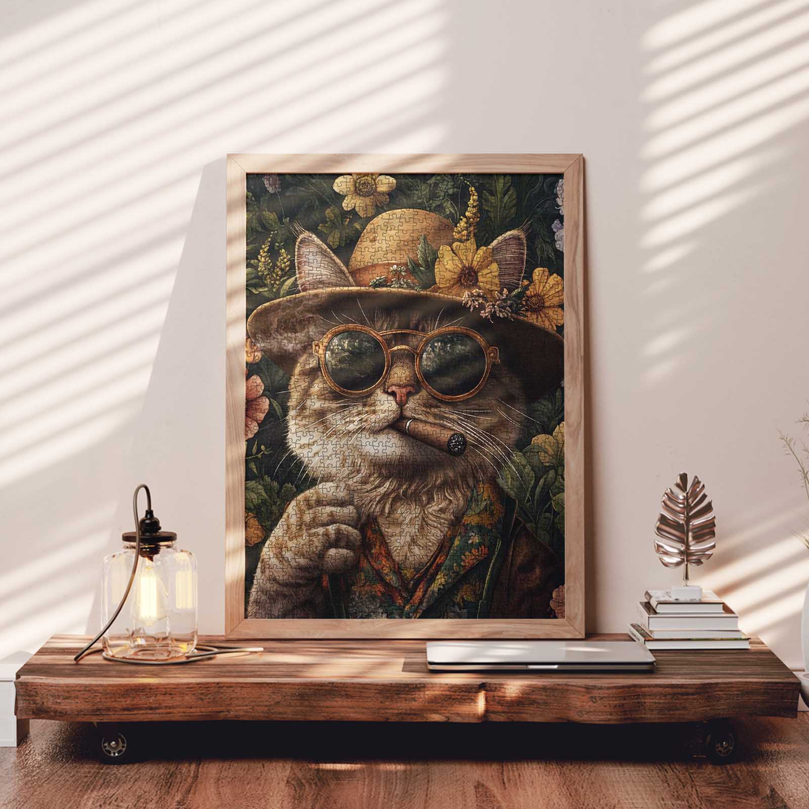 tucocoo-stylish-cat-with-hat-and-cigar-puzzle-1000-teile image 2