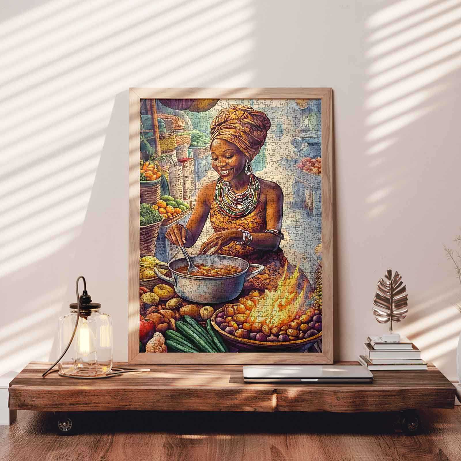 tucocoo-african-cooking-scene-puzzle-1000-teile-kultur image 3