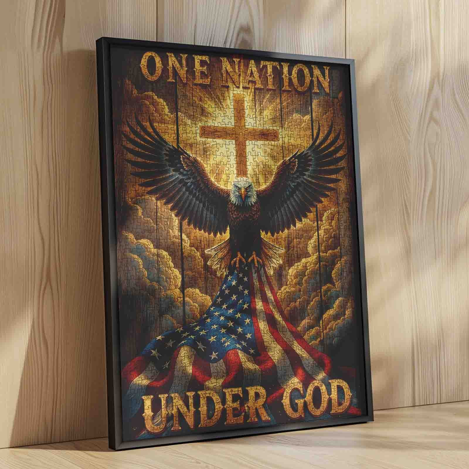 tucocoo-jigsaw-puzzles-one-nation-under-god-eagle-puzzle-1000-teile image 4