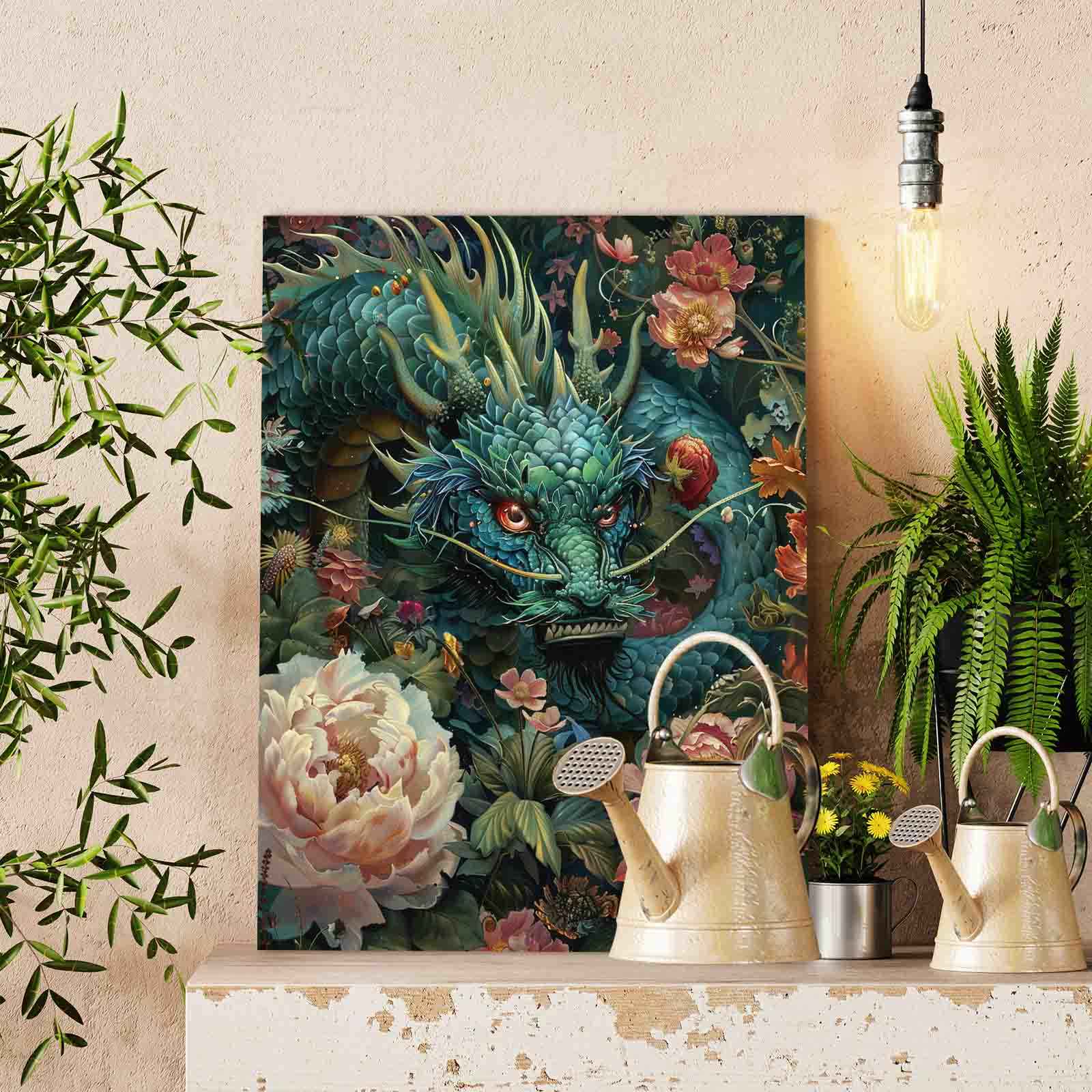 tucocoo-chinese-dragon-in-flowers-malen-nach-zahlen-40x50 image 2