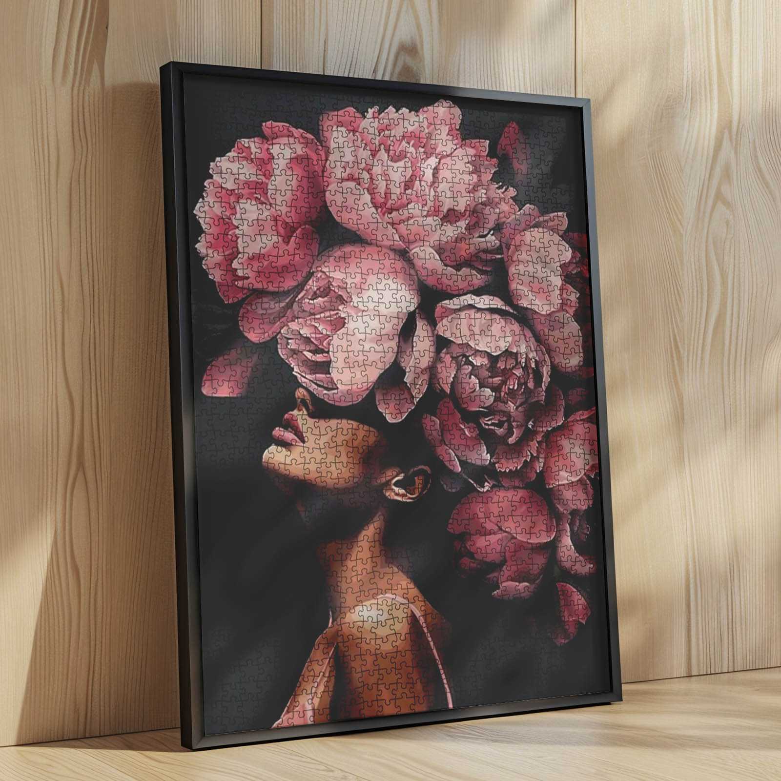 tucocoo-peony-goddess-puzzle-1000-teile-portrait-blumen image 4