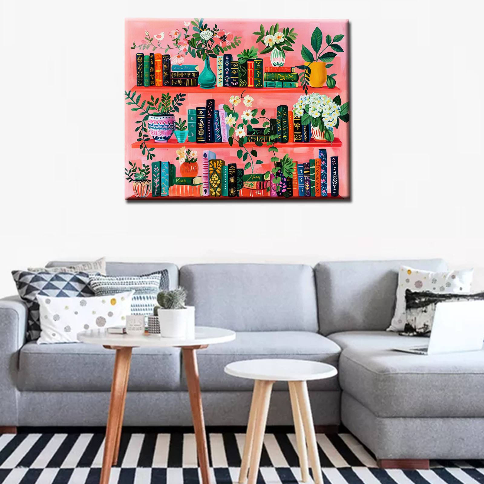 tucocoo-pink-shelves-flowers-malen-nach-zahlen-40x50-ohne-rahmen image 3