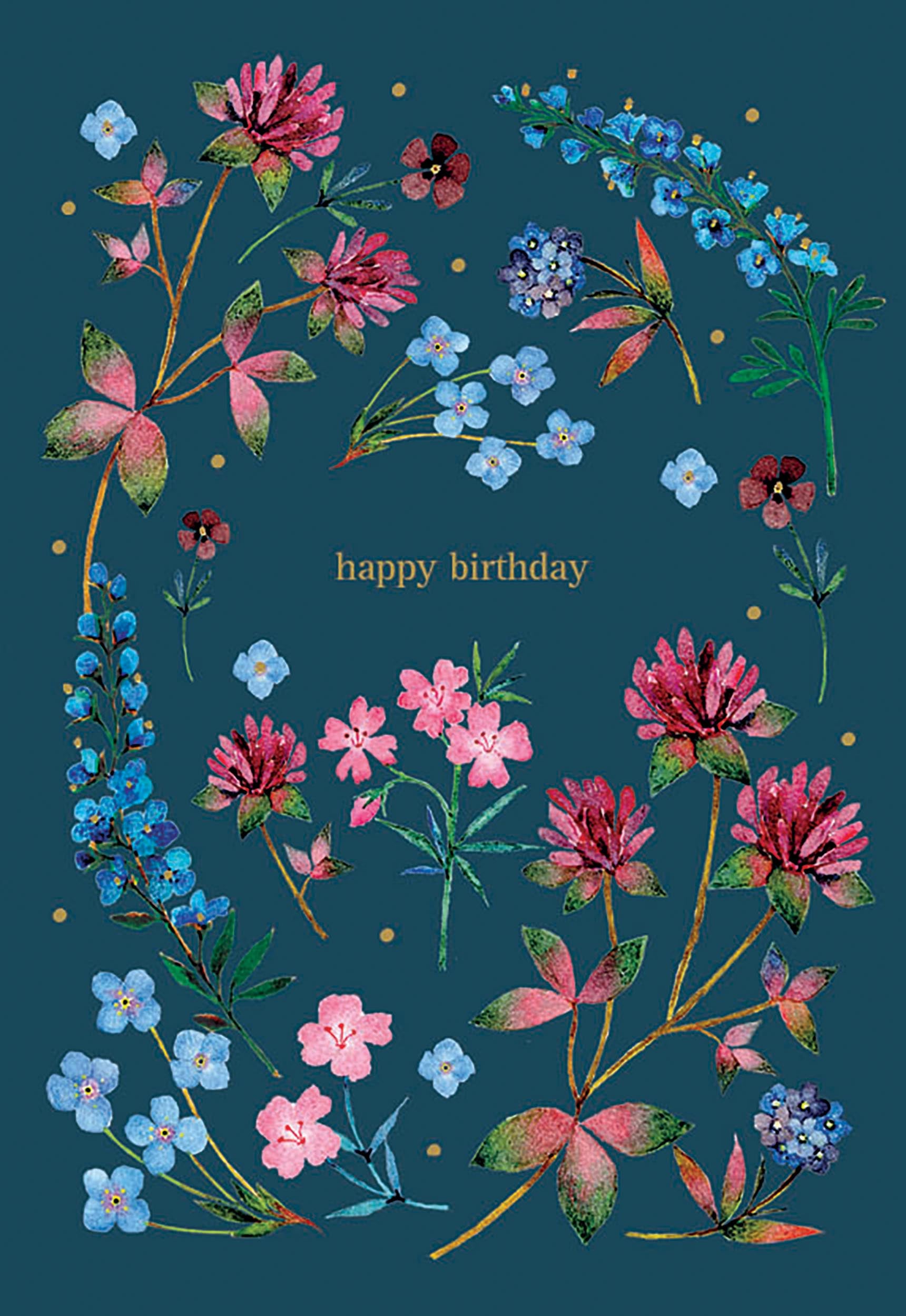 otter-house-meadow-seashore-navy-floral-geburtstagskarte image 1