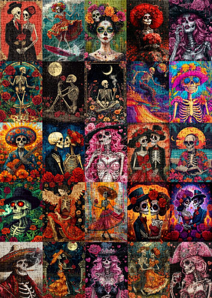 tucocoo-vibrant-skull-celebration-puzzle-1000-teile-totenkopf image 2