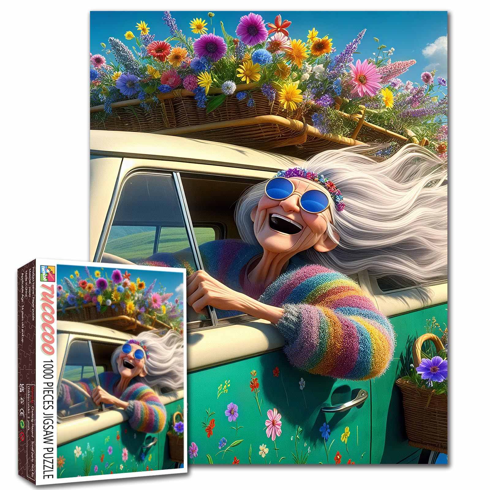 tucocoo-joyful-roadtrip-puzzle-1000-teile-reise image 1