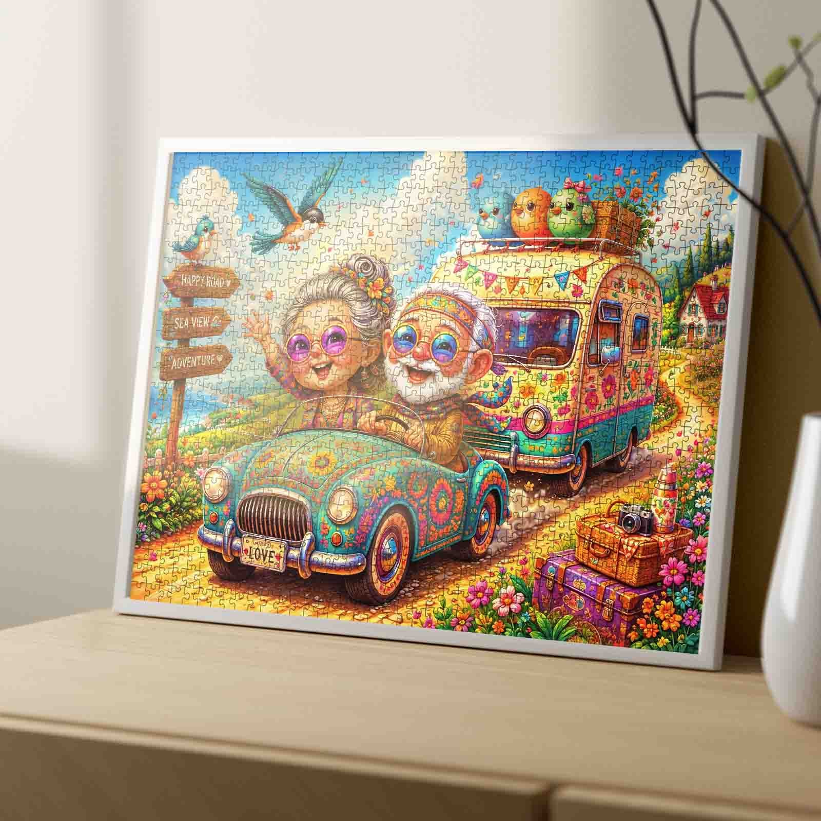 tucocoo-happy-senior-couple-road-trip-puzzle-1000-teile-senioren image 4