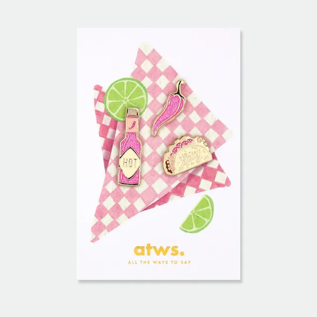 all-the-ways-to-say-spicy-pins-3er-set-emaille image 1