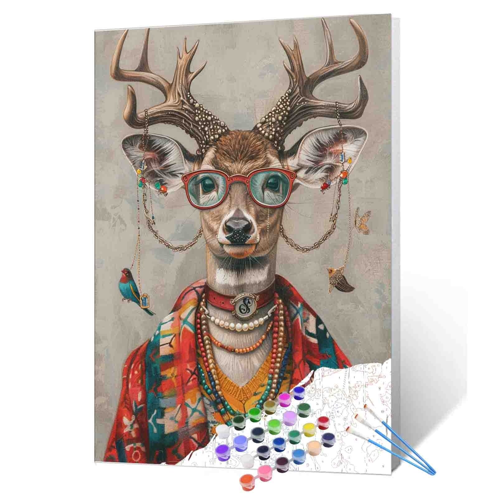 tucocoo-paint-by-numbers-bohemian-deer-portrait-malset-40x50-hirsch image 1