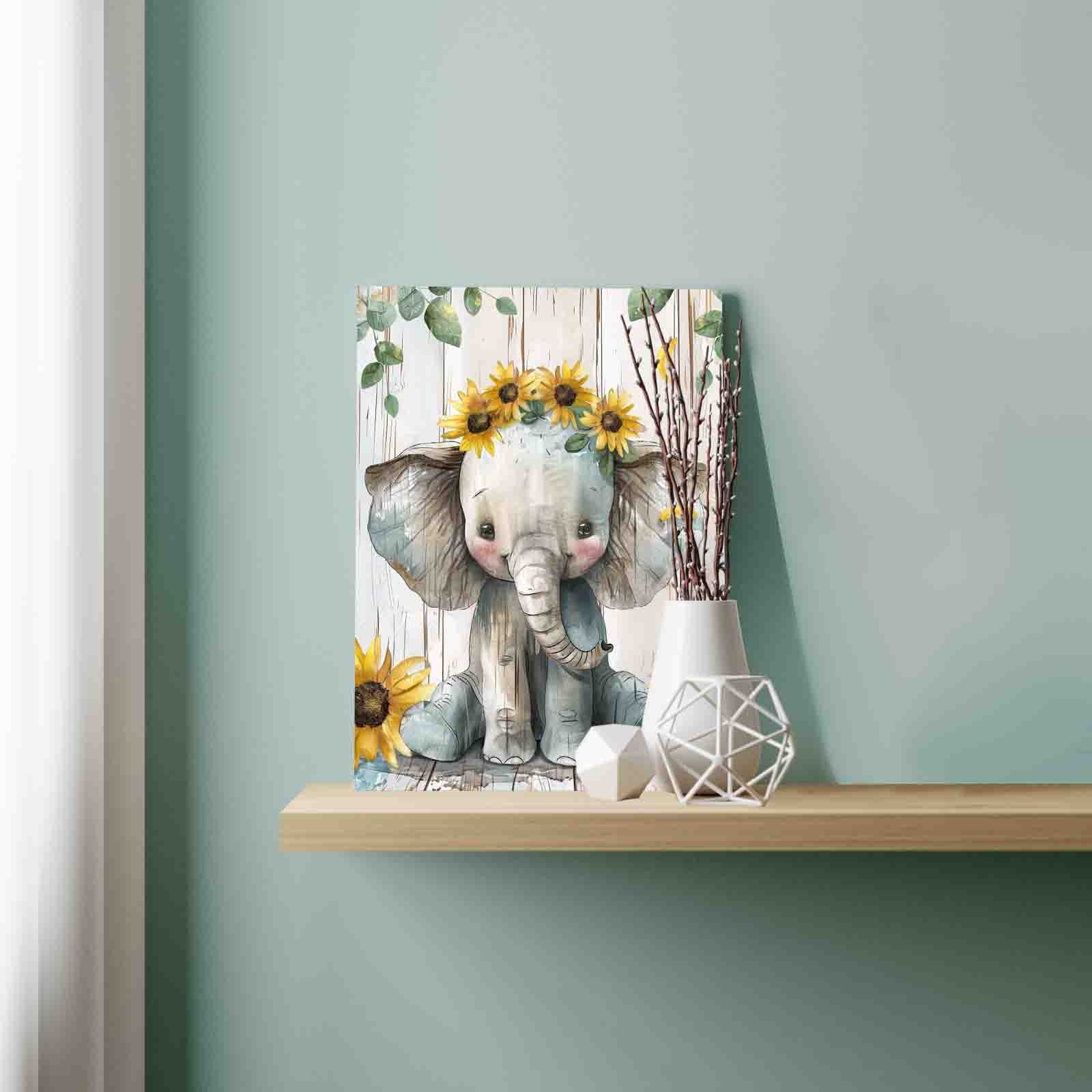 tucocoo-paint-by-numbers-malen-nach-zahlen-elefant-sonnenblumen-40x50 image 3