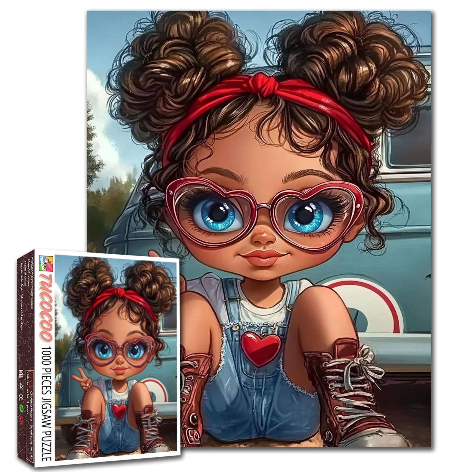 tucocoo-peace-sign-girl-puzzle-1000-teile-m-dchen image 1