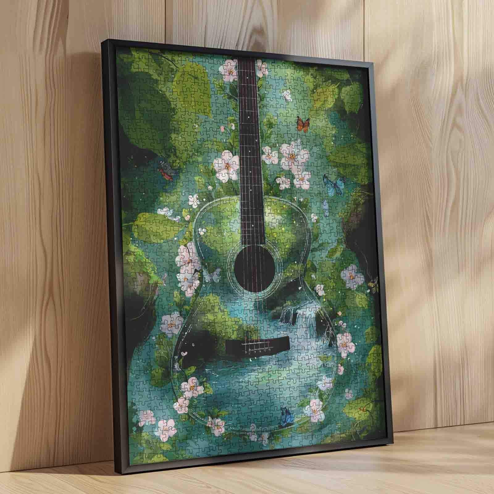 tucocoo-nature-harmony-guitar-puzzle-1000-teile-gitarre image 4