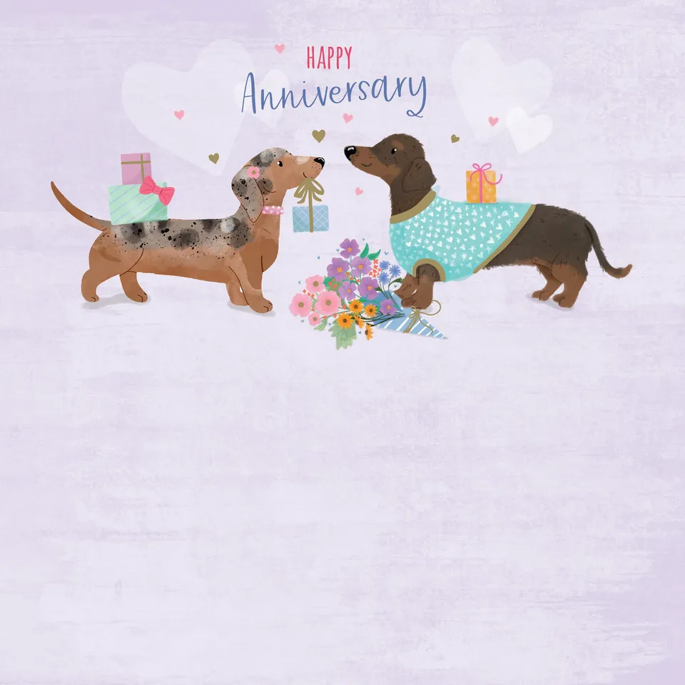 otter-house-anniversary-sausage-dogs-gru-karte-dackel image 1